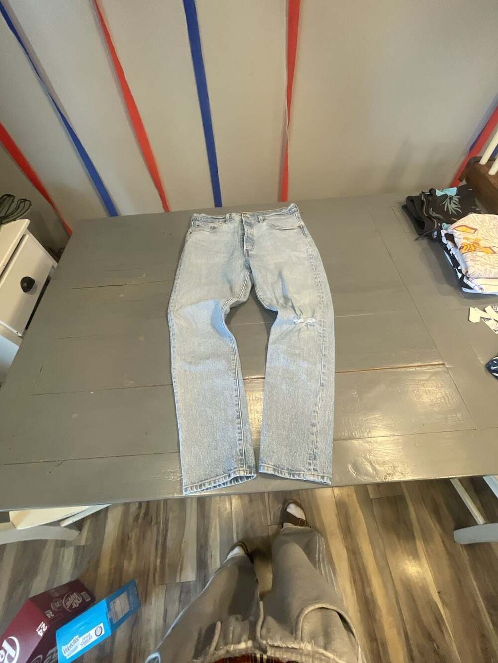 Levi's Premium 501 Skinny Light Wash Denim Jeans
